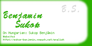 benjamin sukop business card